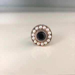 Tiffany & Co Ziegfeld Collection Pearl and Black Onyx Ring